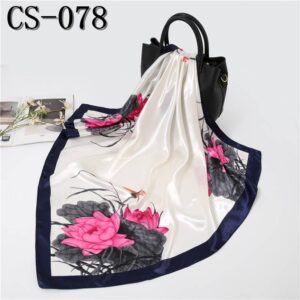 Large Silk Pink Black & White